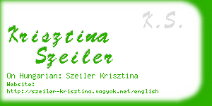 krisztina szeiler business card